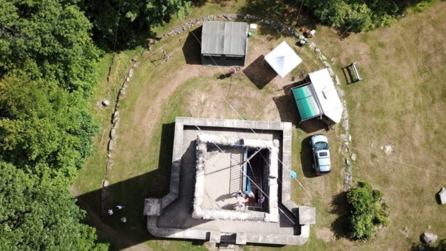 Hubbard Park Tower and Triband Yagi from above